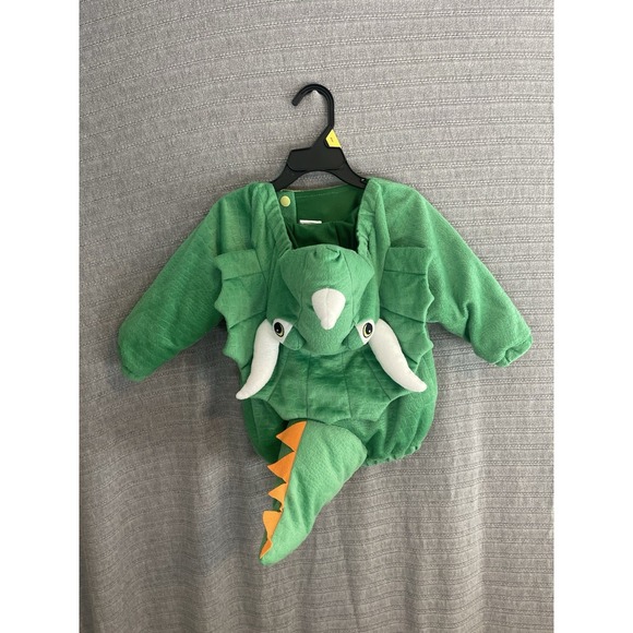 Target Other - Triceratops Dinosaur Play Halloween Costume 12/18m Green One Piece